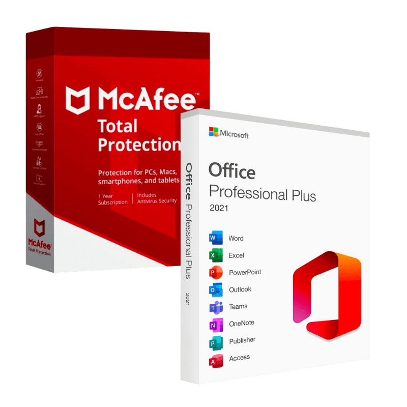 Mcafee Total Protection + Office 2021 Professional Plus